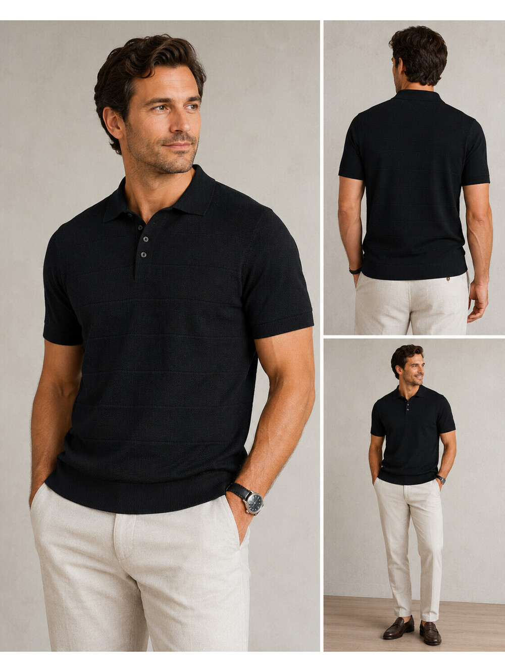 Rodd & Gunn Black Knit Short Sleeve Cotton Knit Sweater Men's Sz L NWOT